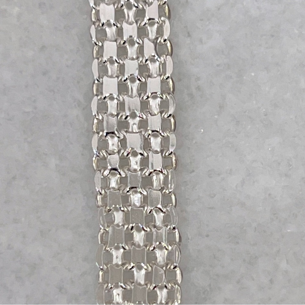 Wide Bismarck Sterling Silver Chain Necklace - Picture 5 of 8